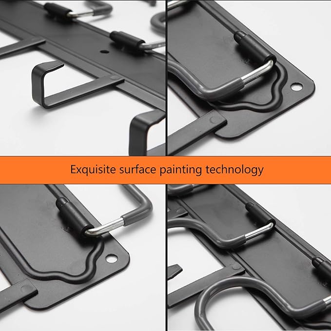 YueTong All Metal Garden Tool Organizer,Adjustable Garage Wall Organizers and Storage,Heavy Duty Wall Mount Holder with Hooks for Broom,Rake,Mop,Shovel.(1 Pack¡ê)