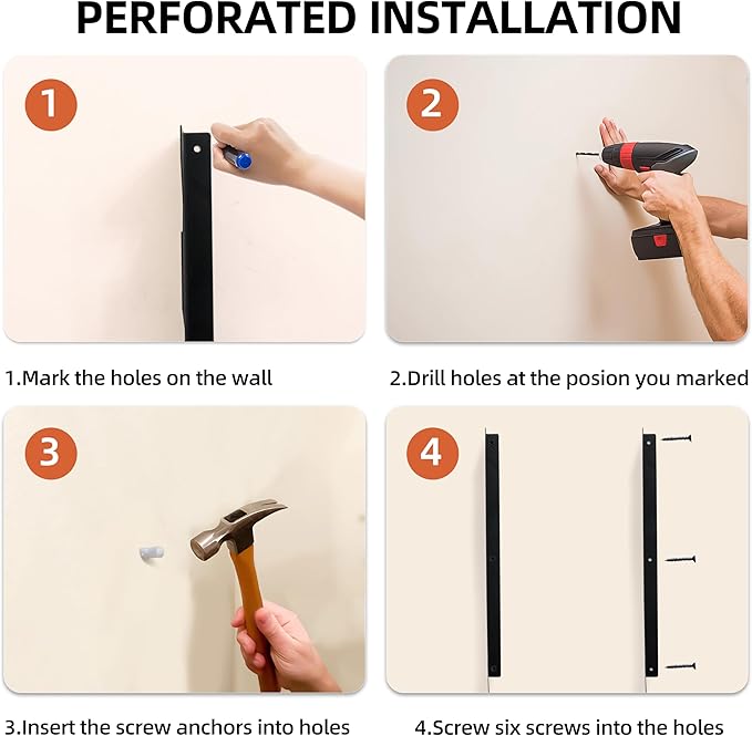 CZWL&HG Heavy-Duty Garden Tool Organizer Wall Mount – Garage Wall Storage Rack for Shovels, Rakes & Long-Handled Tools – Solid Steel, Holds 250 lbs-NeatNest