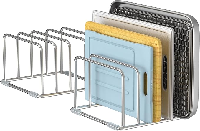 Cutting Board Stand, Cutting Board Rack, Cutting Board Organizer Stainless Steel, Cutting Board Holder for Countertop, Chopping Board Holder (2 Pack)-NeatNest