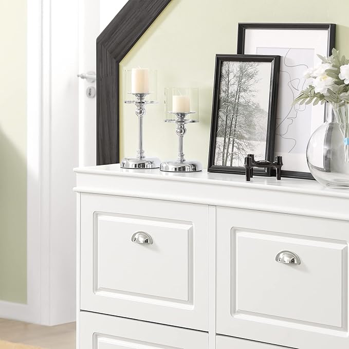 SoBuy White Shoe Cabinet with 4 Flip Drawers, Large Freestanding Shoe Rack, Modern Shoe Organizer for Entryway, Hallway, Entance FSR79-W-NeatNest