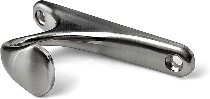 ANGSTROM 10-Pack Bath Hook, Wall Mounted Single Prong Holder for Bathroom Robes and Towels (Brushed Nickel)