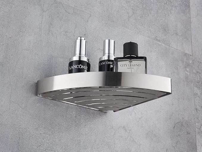 Corner Shower Caddy Shelf,Stainless Steel Soap Basket Bathroom Shower Organizer Rack,Brushed Satin Nickel