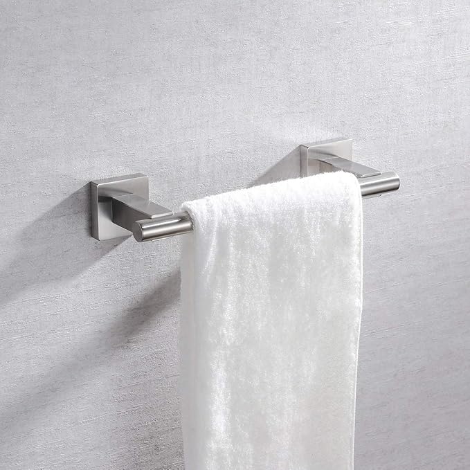 Miyili 9-Inch Bathroom Towel Bar SUS 304 Stainless Steel Hand Towel Rack Holdle Wall Mount Brushed Finish, A02N23A