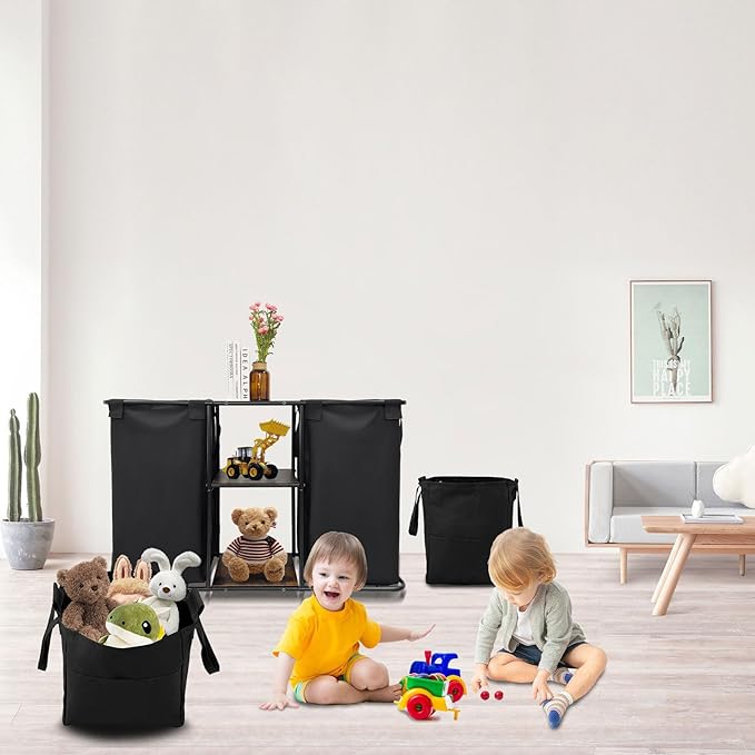 3-Section Laundry Sorter 168L, Rolling Laundry Cart with Wheels, Heavy Duty Laundry Hamper with Large Capacity and Removable Bags, for Narrow Space Laundry Room, Bedroom, Bathroom