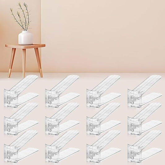 Shoe Slots Organizer for Closet,12PACK Shoe Stacker Shoe Rack Organizer for Closet Space Saver Storage Shoe Holder Organization(Transparent)-NeatNest