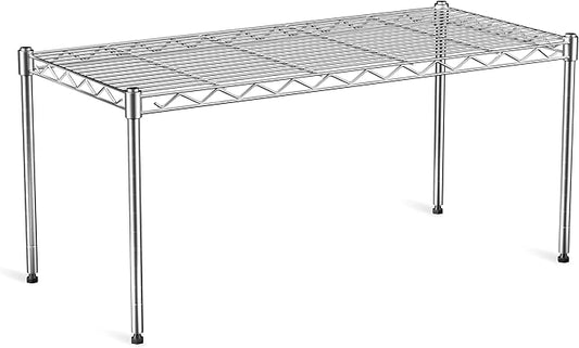 1-Tier Wire Shelf Rack,30" Wx14 Dx17 H,Single Metal Shelves Rack,Height Adjustable Metal Wire Shelving Unit and Storage KOR Kitchen,Cabinet,Countertop,Under-Sink,Closet,Pantry,Studio-NeatNest