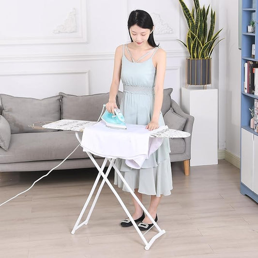 Honrane Space-Saving Ironing Board, Adjustable Height,Folding,Full-Size White 42 inch