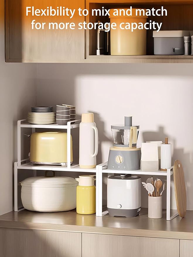 Caliee Adjustable Shelf for Cabinet for Kitchen Organization, Single Shelves for Kitchen Cabinets Applicable to Cabinets, Pantry, Expandable Shelf Organizer-NeatNest