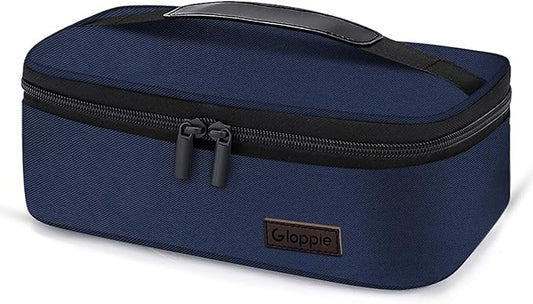 Gloppie Mini Lunchbox Small Lunch Bag for Men Women Insulated Lunch Box Thermal Lunch Boxes Adult Portable Cooler Bags Reusable Snack Bag, Blue-NeatNest