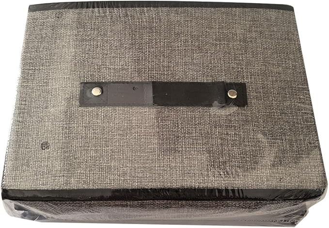 Clothing Storage Bins,16.1 × 9.8 × 6.5 inches Closet Bin with Handles, Foldable Cubes, Fabric Containers for Organizing Shelves, Gray, Large, 4 Pack-NeatNest