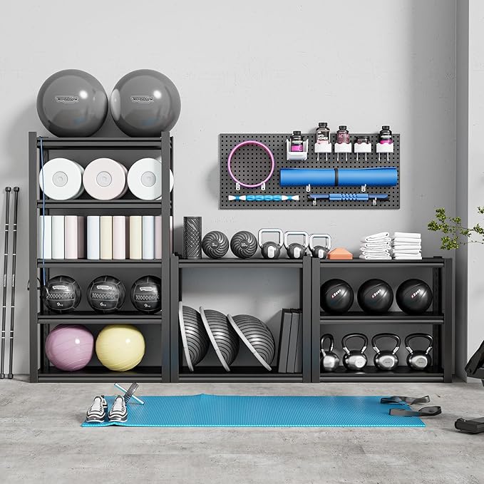 39" W Garage Shelving,5-Tier Heavy Duty Shelving Unit,3000LBS Adjustable Metal Storage Shelves,Storage Rack Units for Industrie,Shed,Warehouse,Basement,Black,39" W x 18" D x 72" H-NeatNest