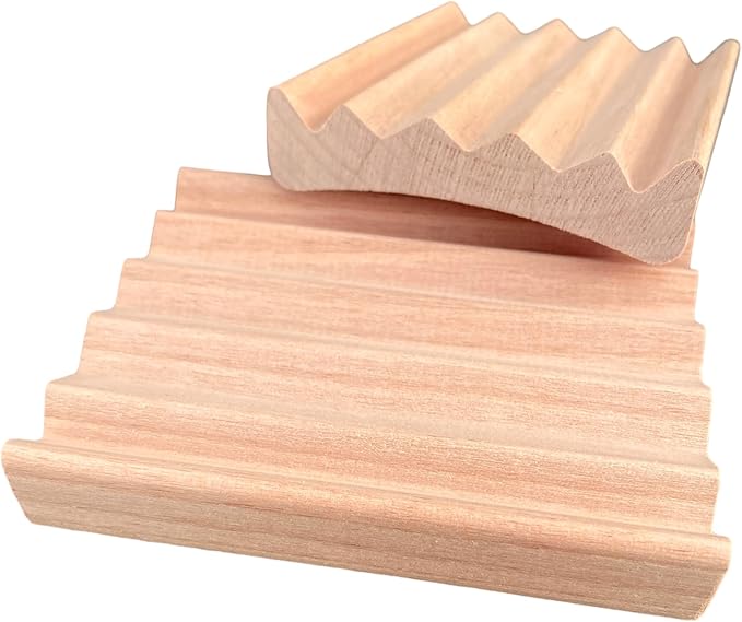 2 Pack Elevation Alder Natural Wood Soap Dish, 100% Handcrafted in the USA, Makes Soap Last 2X Longer, Soap Bar Holder for Kitchen or Bathroom-NeatNest