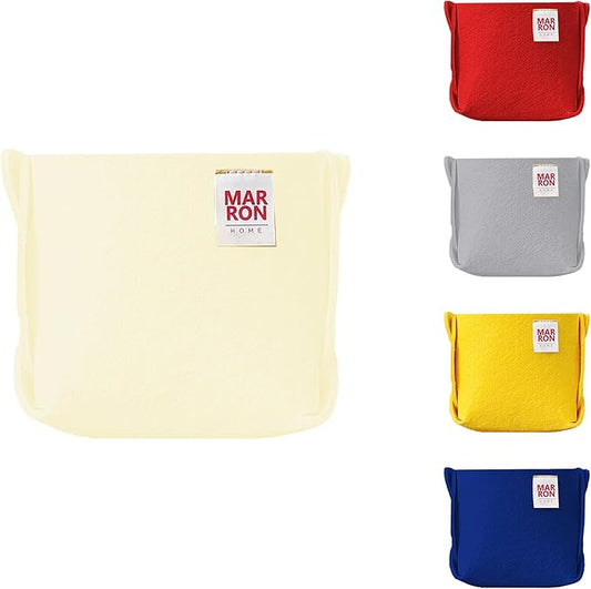 Collapsible Vanilla Felt Storage Bin Mini 3.9"x3.9"x3.9" – Foldable Basket with Handles for Closet, Toy Storage, Laundry Room Organization, Decorative Storage Bins for Shelves, Nursery Storage-NeatNest