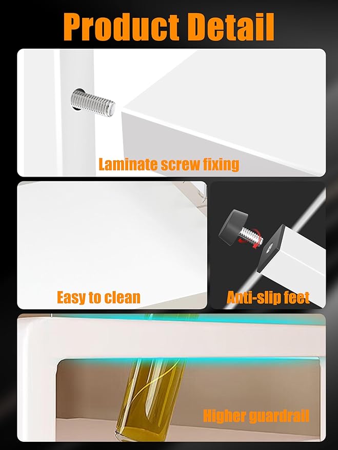 Caliee Expandable Microwave Stand, Adjustable Countertop Storage Rack for Microwave, Tableware, and Pantry Items, Space-Saving Design for Kitchen, Cabinet, and Countertop (White)-NeatNest