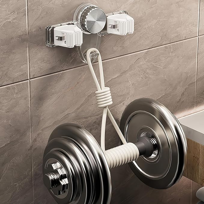 Broom Hanger Mop Hanger, Wall Mount Mop Grippers, No Punching Required Broom Hanger Organizer for Bathroom, Kitchen, Laundry Room, Home Garden, Garage Storage and Organization Rack(2PCS)