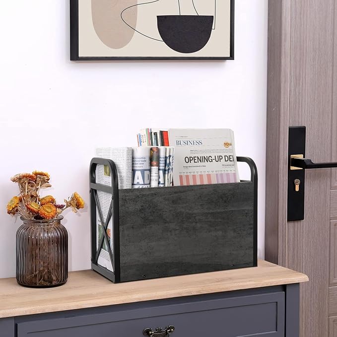 YINMIT Magazine Holder, Magazine Rack Floor, Magazine Storage Basket, Folder Organizer Bin for Books, Newspapers, Tablets-NeatNest