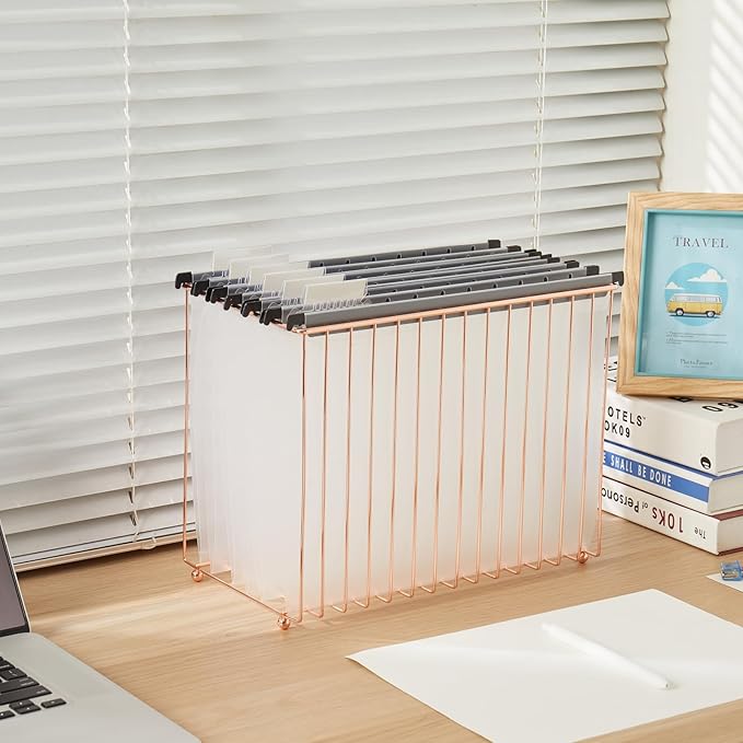 20 Piece Transparent Hanging Folder, Letter Size, with 1/5 Cut Adjustable Label, polyethylene Hanging File Folder 9.5x11 inch, Suitable for Office, Home, School