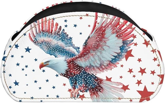 Flag Color Eagle Stars Print TV Remote Control Organizer, Office Desk Organizer,Storage for Controllers/Media Players/Glasses/Cosmetic Brushs/Pens,Nightstand/Couch/Home Theater Accessory-NeatNest