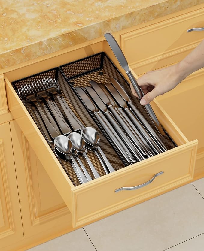 JANE EYRE kitchen drawer organizer - silverware utensil organizer for kitchen drawer,silverware tray in drawer-NeatNest