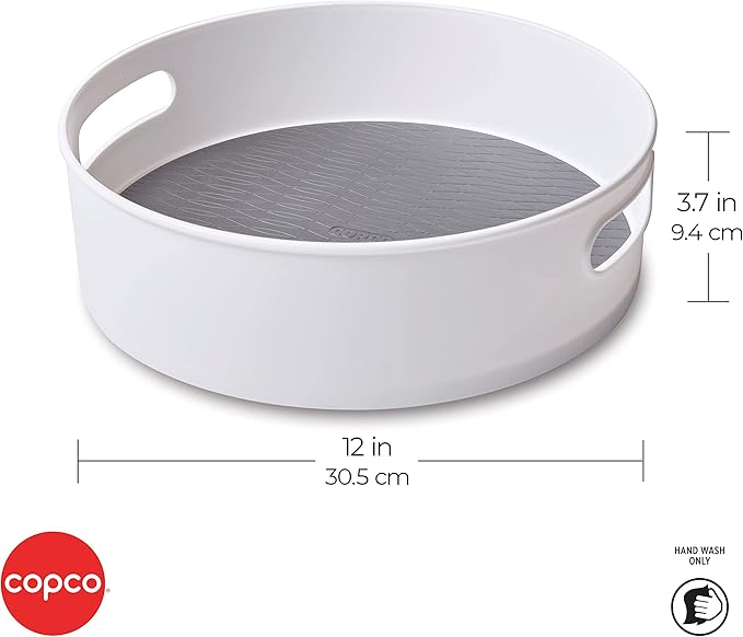 Copco Non-Skid Storage Turntable, 12-Inch, Gray-NeatNest