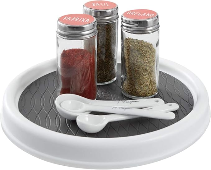 Copco Non-Skid Pantry Cabinet, 9-Inch, White/Gray-NeatNest