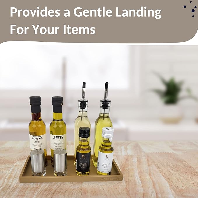 Countertop and Vanity Tray - 11.7" Silicone Bathroom Tray, Flexible Dish Soap Holder for Kitchen, Bathroom Counter Organizer, Shower Toilet Tank Trays Décor Accessories, Sink Makeup Mat Oil-NeatNest