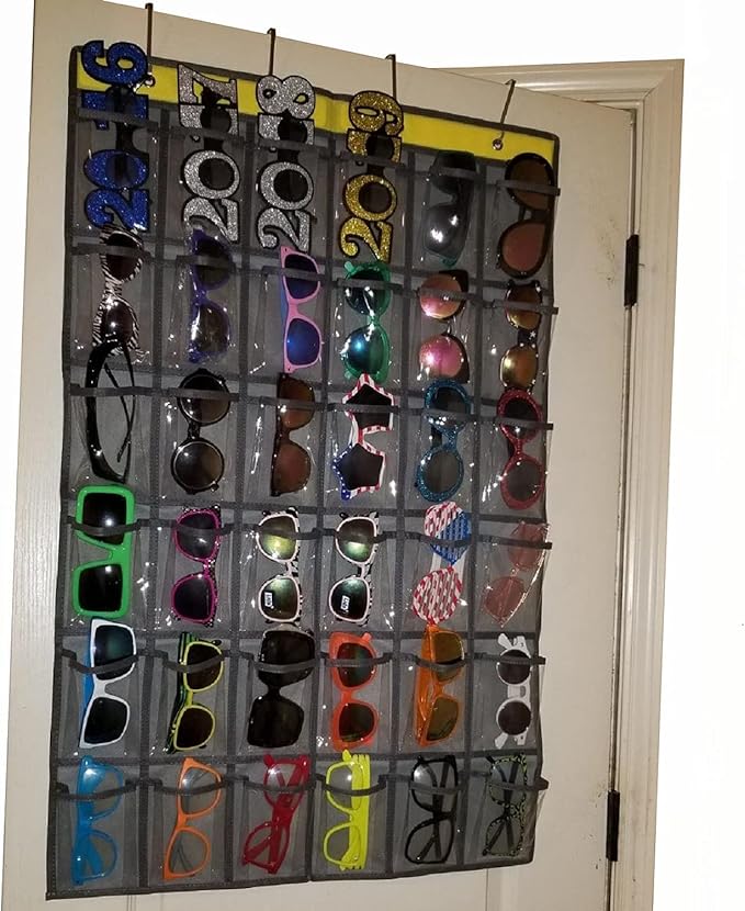 Classroom Cell Phones Organizer Calculators Holder Over Door Hanging Jewelry Organizer Closet Underwear Sock Storage with 36 Clear Pockets-NeatNest