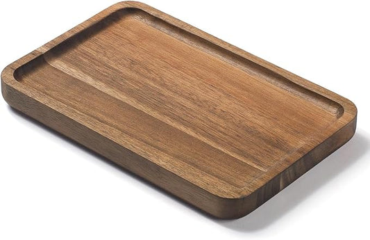 Bathroom Vanity Tray, Bathroom Tray for Counter, Toilet Tank Tray, Wood Bathroom Tray for Organizing and Home Decor (7.9 x 5.1 x 0.8 inch)-NeatNest
