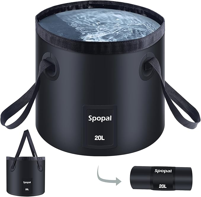 Collapsible Bucket with Handle 20L, Multifunctional Folding Water Container for Camping, Hiking, Traveling, Fishing, Laundry, Gardening, Waterproof, Durable, Lightweight-NeatNest