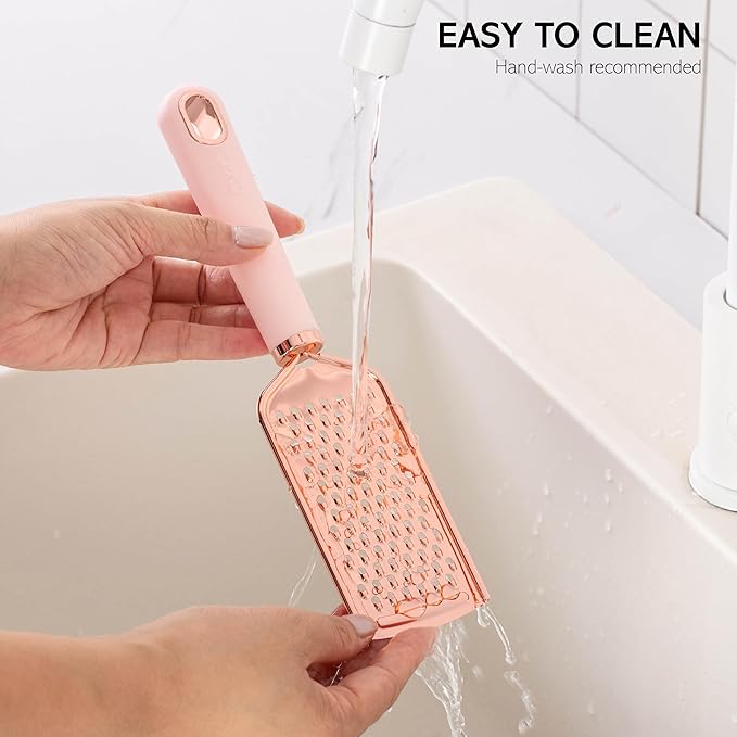 COOK WITH COLOR Kitchen Gadget Set Copper Plated Stainless Steel Utensils with Soft Touch Handles, Copper Pink, 10 Pieces-NeatNest