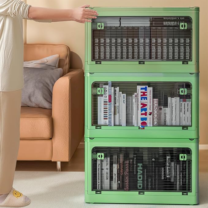 Collapsible Storage Bins with Lids, Closet Organizers, Dorm Room Essentials, Folding Storage Box-NeatNest