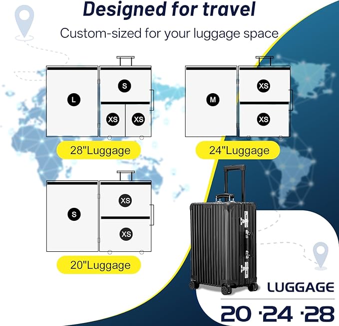 Combo 12 Pack Travel Vacuum Bags for Luggage with Portable Electric Pump,Vacuum Seal Bags for Clothing,Packing Cubes Compression,Cruise Ship and Travel Essentials-NeatNest