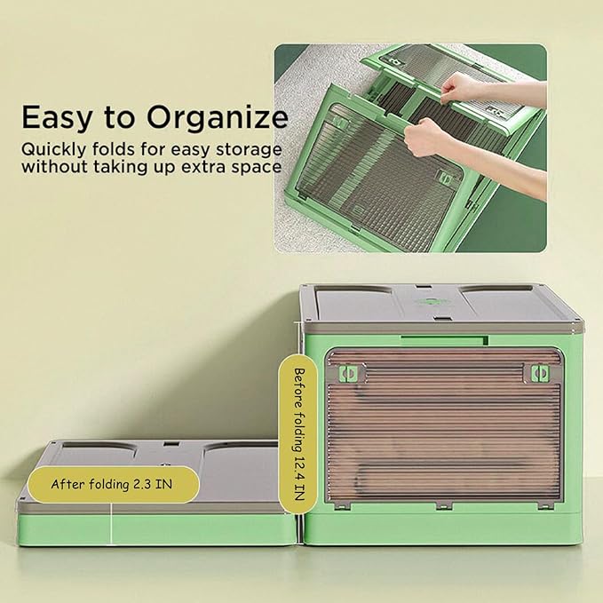 Collapsible Storage Bins with Lids, Closet Organizers, Dorm Room Essentials, Folding Storage Box-NeatNest