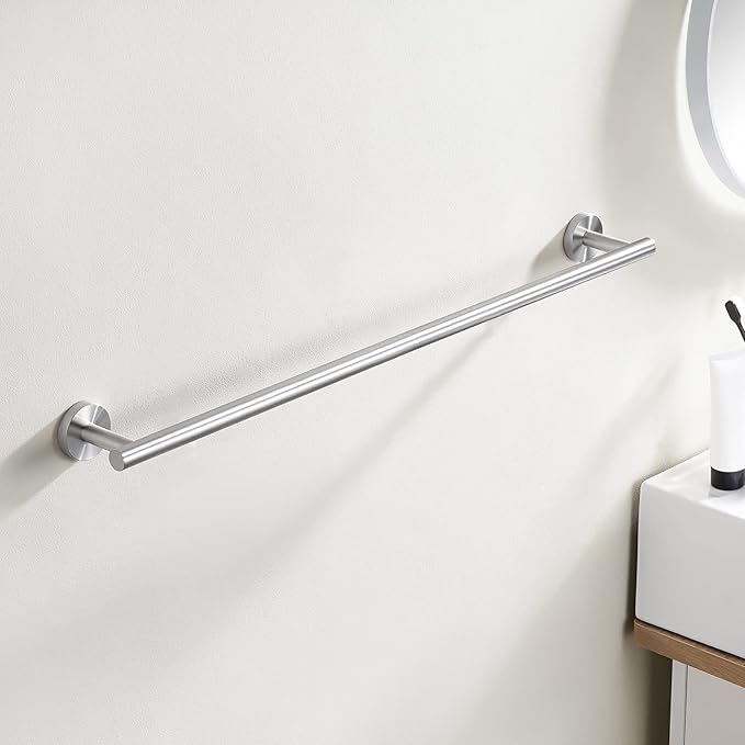KES Bathroom Towel Bar 25.2 Inches Bath Towel Rack for Bathroom Towel Holder SUS304 Stainless Steel Brushed Finish, Total Length 27.6 Inch, A2000S70B-2