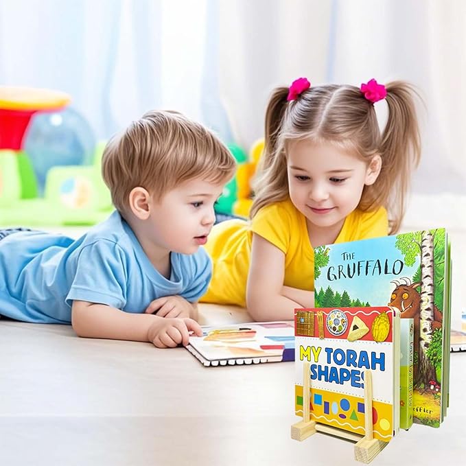 2 Pcs Wooden Kids Bookshelf,Toddler Book Display Shelves Children Book Rack Suitable Kids Rooms, Nursery & Classroom,Mini Bookshelf, Desktop Shelf