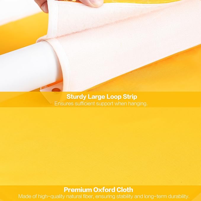 6-Shelf Weekly Closet Hanging Organizer for Kids, YOCOMEY 6-Grid Days of the Week Baby Kids Clothing Organizer Monday through Saturday, Foldable Oxford Cloth Closet Clothes Weekday Storage (New Yellow-NeatNest