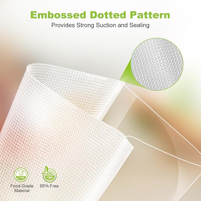 [2025 New] Bonsenkitchen 8” x 150’ Vacuum Sealer Bags Rolls with Cutter for Food Storage, Commercial Grade, BPA Free, Great for Meal Prep and Sous Vide Cooking-NeatNest