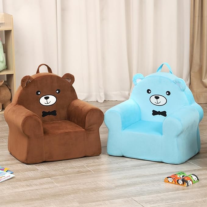 Cuddly Toddler First Chair, Premium Character Chair, Brown Bear, 18 Month up to 3 Years-NeatNest