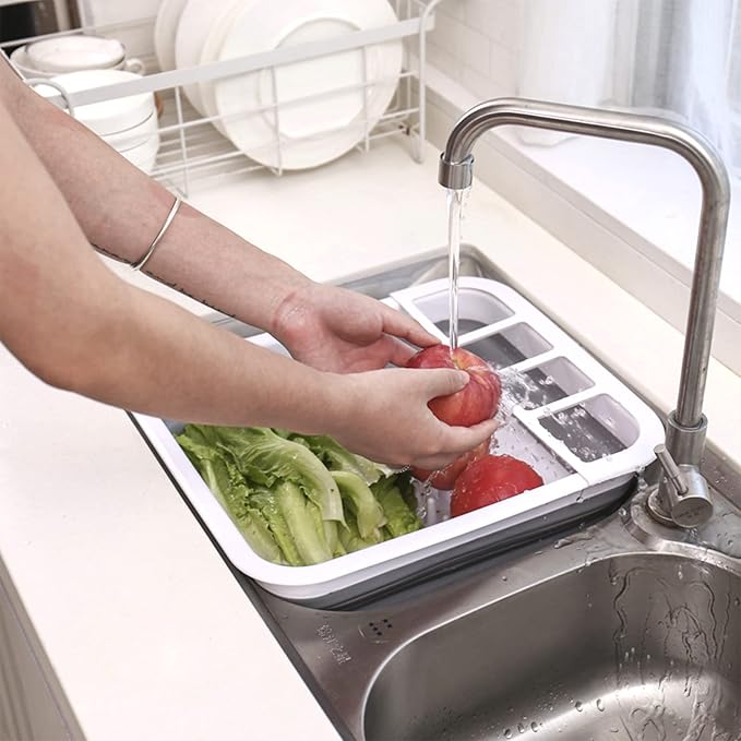 Collapsible Dish Rack for Drying Dishes - Space-Saving and Foldable Design with Versatile Removable Components - Dinnerware Storage Organizer for Small Kitchen Spaces-NeatNest