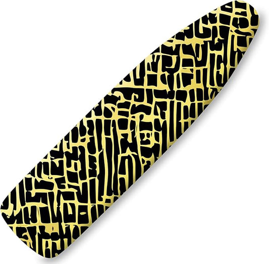 Extra Thick Ironing Board Cover and Pad, Yellow Modern Geometric 15x54 Ironing Board Cover, Resist Scorching and Staining,Elastic Edges,Abstract Art
