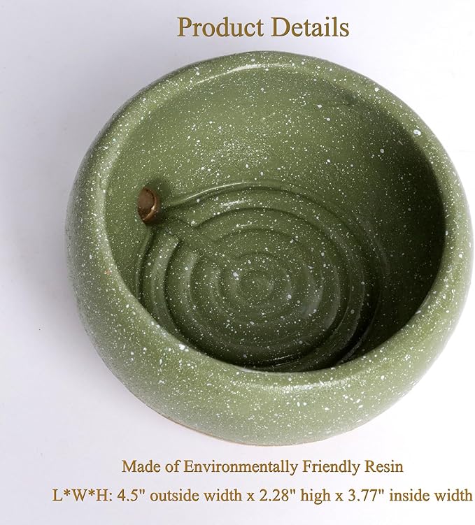 Self Draining Soap Dish and Soap Holder with Drain Spout for Sink, Shower, Bathroom, and Kitchen - Compact Resin Sponge Holder and Organizer, Keep Dry and Easy Cleaning Design, Green