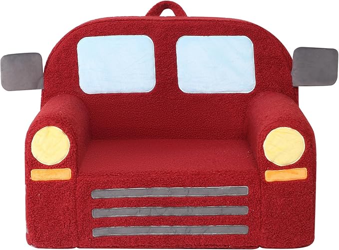 Comfy Toddler Chair, Kids Fire Engine Couch for Boys, Fire Truck-NeatNest