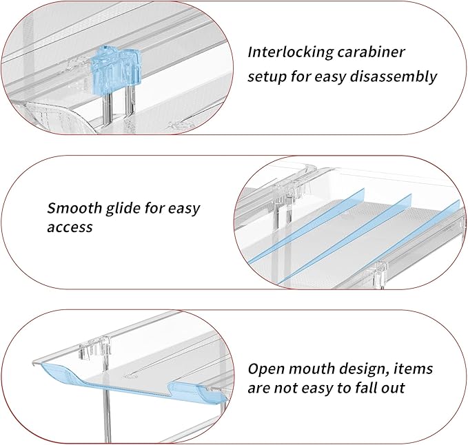 Can Organizer for Pantry, 3 Sets 2Tiers Can Storage Organizer Pantry, Soda Can Organizer for Fridge 24 Cans Rack Automatic Rolling Stackable Canned Food Organizer,Clear-NeatNest