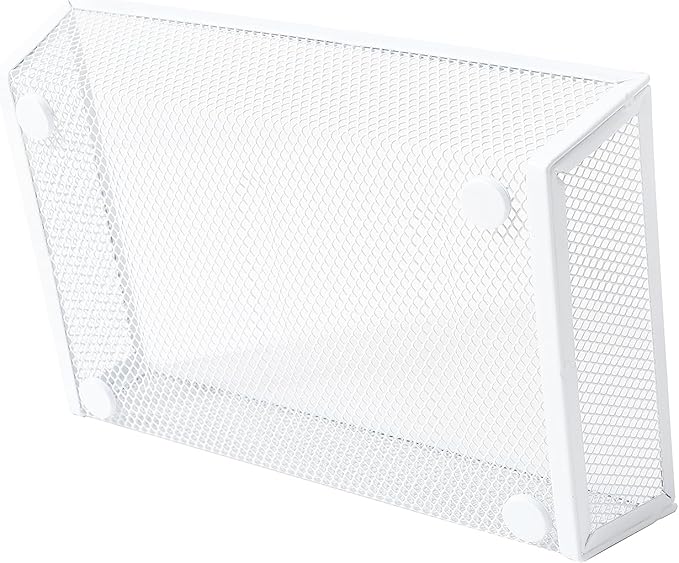 BYCY 4 Pack Silverware Drawer Organizer, Mesh Utensil Organizer for Kitchen Storage, White Steel Metal Mesh Tray for Flatware Fork Spoon Knife (9 x 6 x 2 Inch,White)-NeatNest