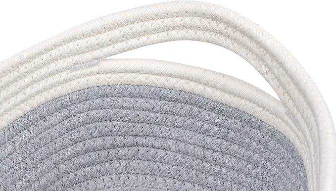 CubesLand Cube Shelf Storage Baskets for Organizing, Woven Shelf, Closet Bins Shelves Toy Basket Box Nursery Baby 2 Packs Organization Off White/Light Gray-NeatNest