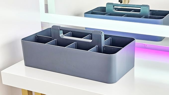 -Large Carry Caddy Bin Basket Portable Office Desk Storage DIY- MADE IN USA (Orion Gray)-NeatNest