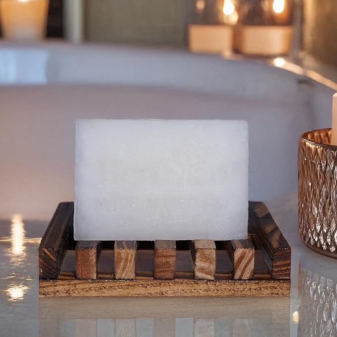 2 Pcs Wooden Soap Dish Holder, Soap Tray for Shower & Bathroom, Zero Waste, Plastic Free, Keep Soap Bars Dry Clean & Easy Cleaning, Self Draining Soap Dish-NeatNest
