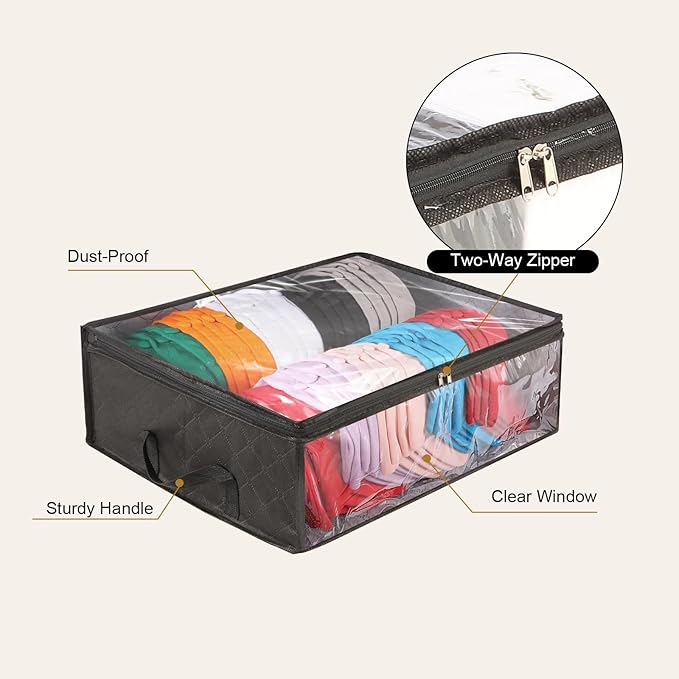 2 Pcs Hat Organizer for Baseball Cap, Hat Storage Bags with Carry Handles Hat Holder Rack for Closet Travel Hat Organizer-NeatNest
