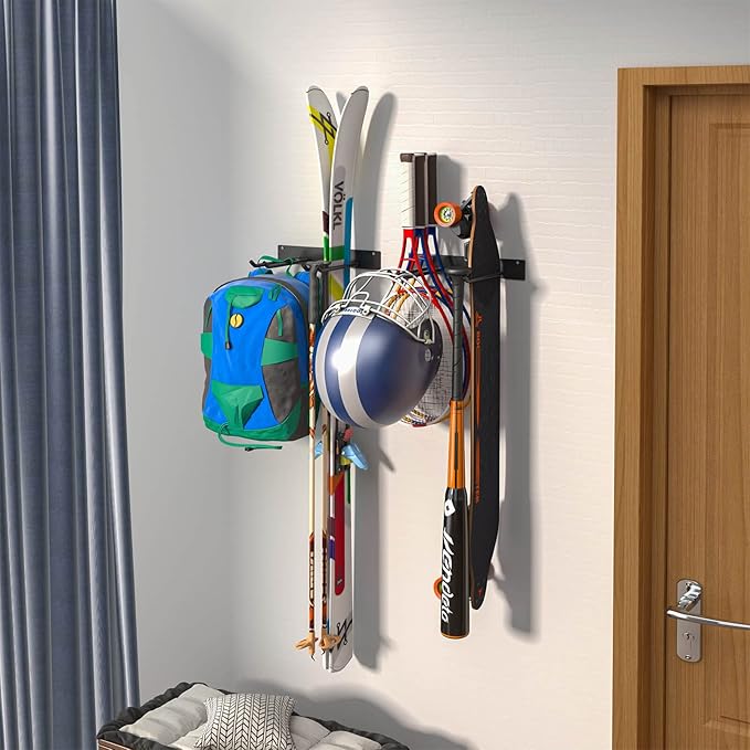 Godboat Garage Storage, Garden Tool Organizer, 4 Hooks Yard Organization, Garage Shelving Wall Mount, Heavy-Duty Garage Organizer, Cool Gadgets & Gifts for Dad, Men, Fathers Day, Max Load 320 Lbs-NeatNest