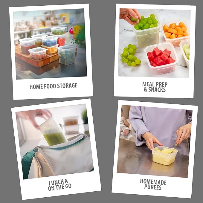 Cambro Food Storage Storage Containers with Lids - Translucent (Microwave Safe and BPA-Free) - 16 and 32 oz (ounce) Food Storage Container - (20 Piece Set)-NeatNest